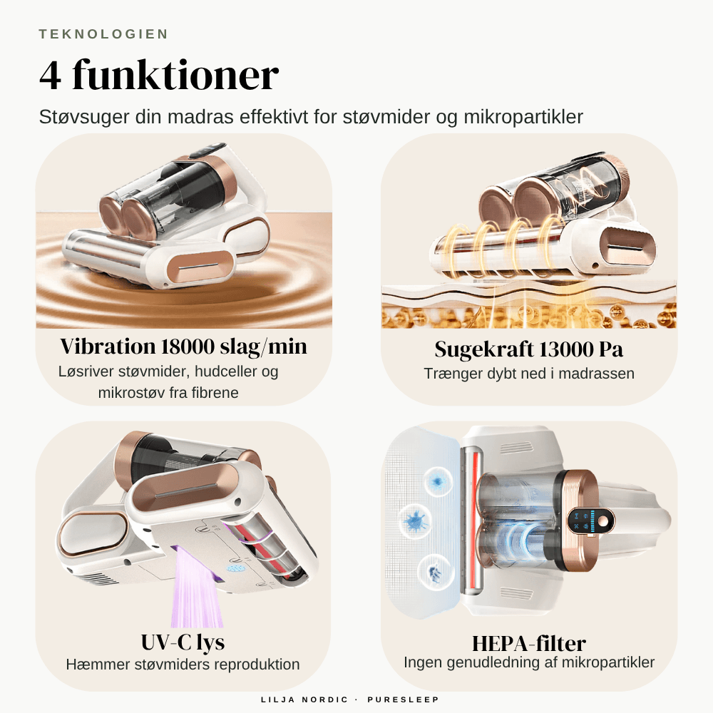 PureSleep Støvmidestøvsuger